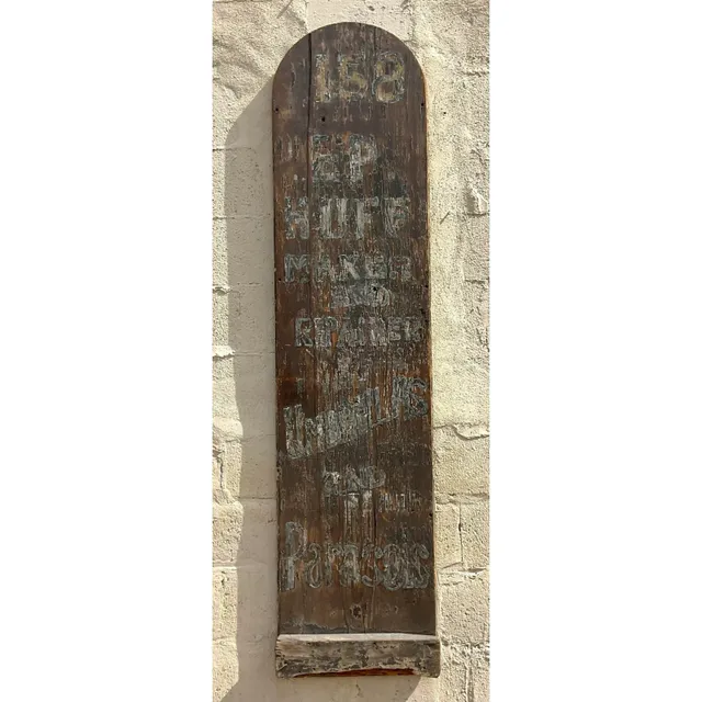 Vintage Boho Folk Art Blade Sign — additional photo 5
