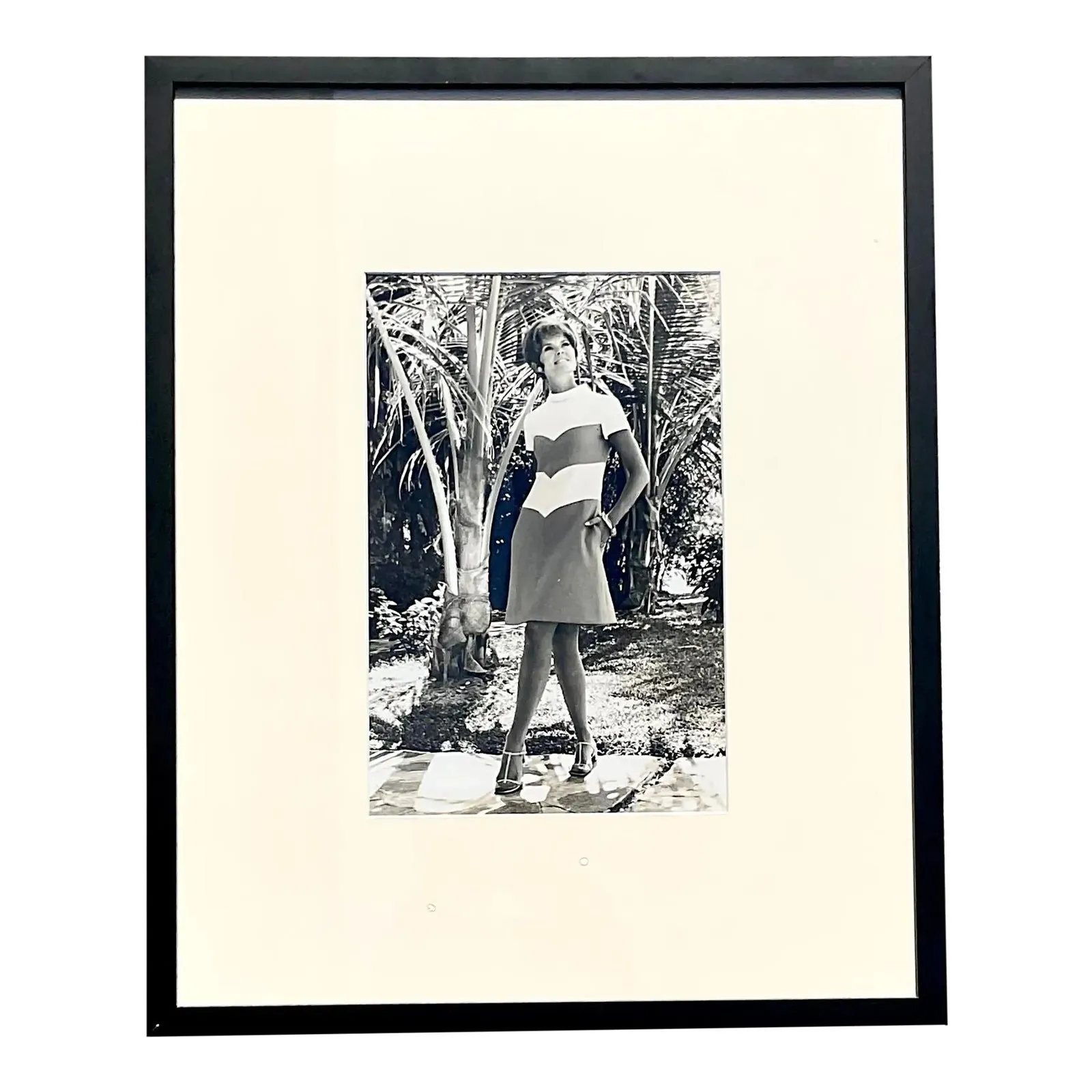 Vintage Boho Black and White 70s Fashion Photograph — additional photo 5
