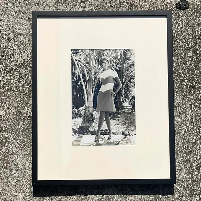 Vintage Boho Black and White 70s Fashion Photograph — additional photo 6