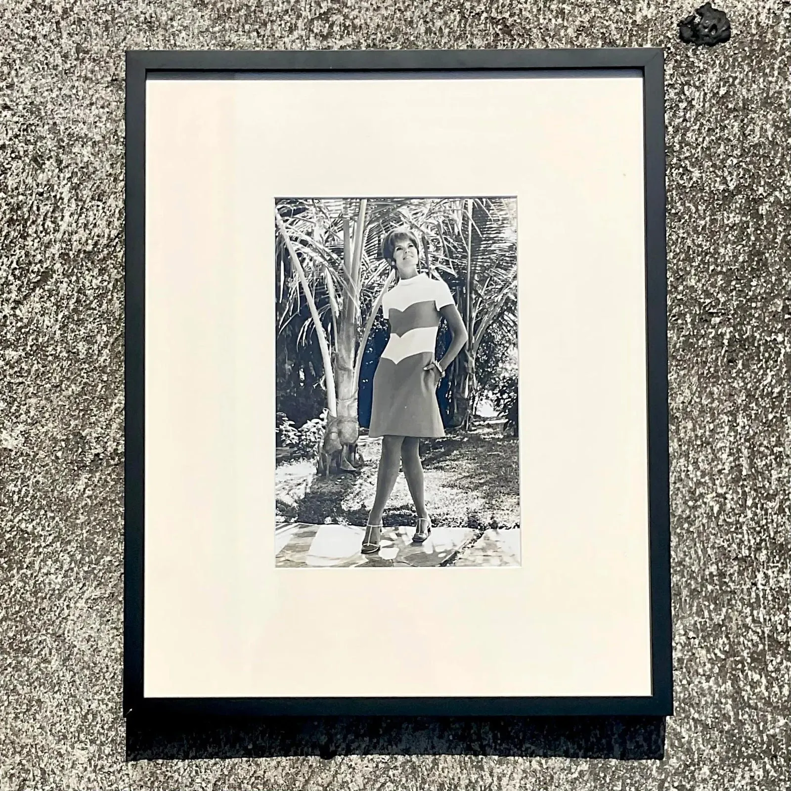 Vintage Boho Black and White 70s Fashion Photograph — additional photo 1