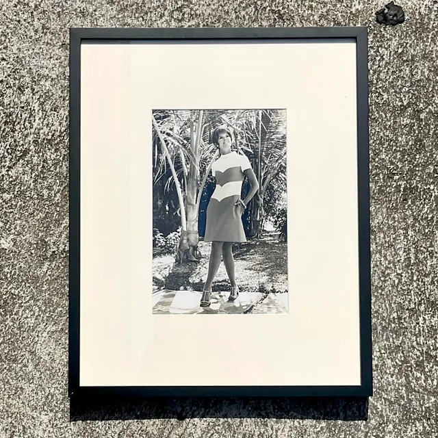 Vintage Boho Black and White 70s Fashion Photograph — additional photo 1