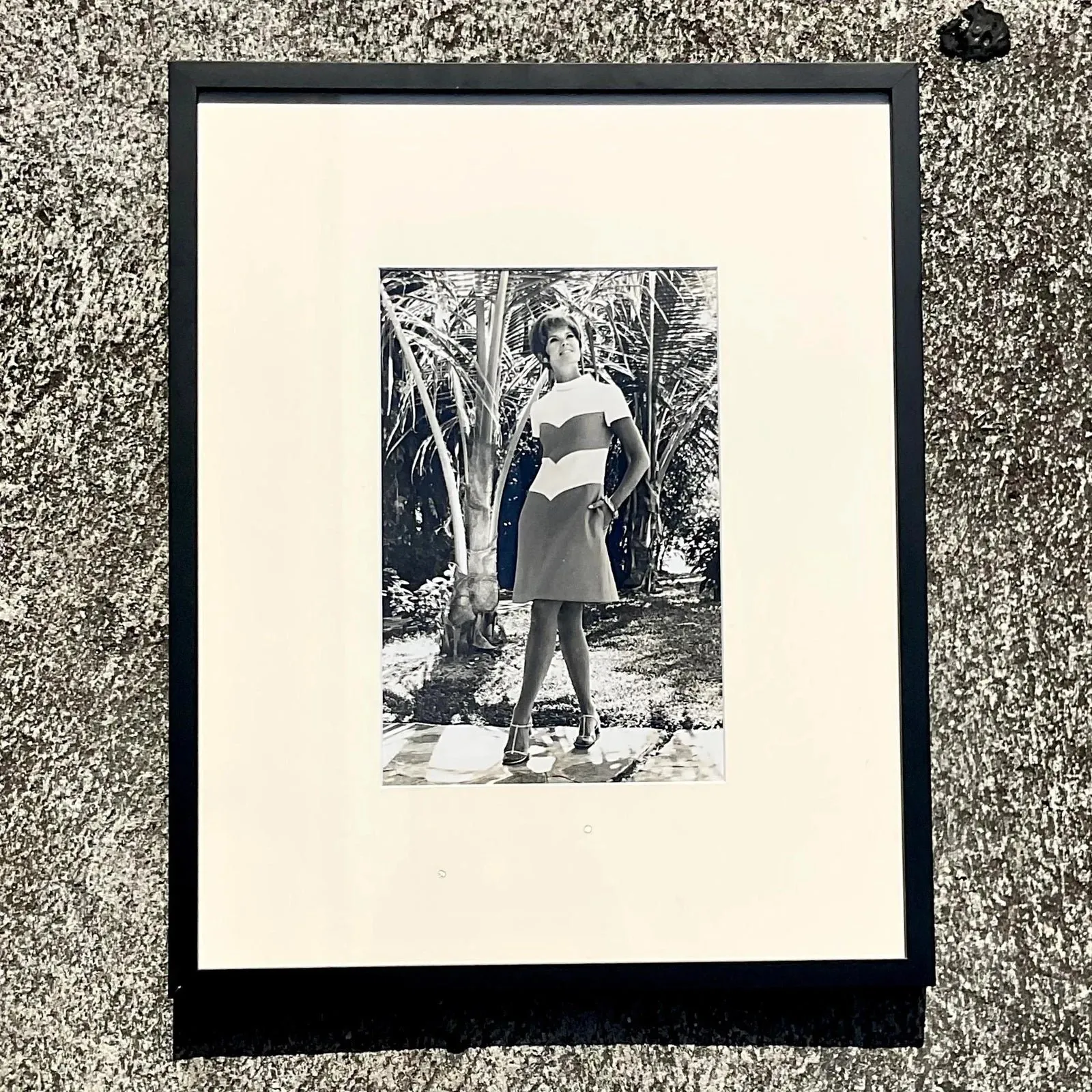 Vintage Boho Black and White 70s Fashion Photograph — additional photo 2
