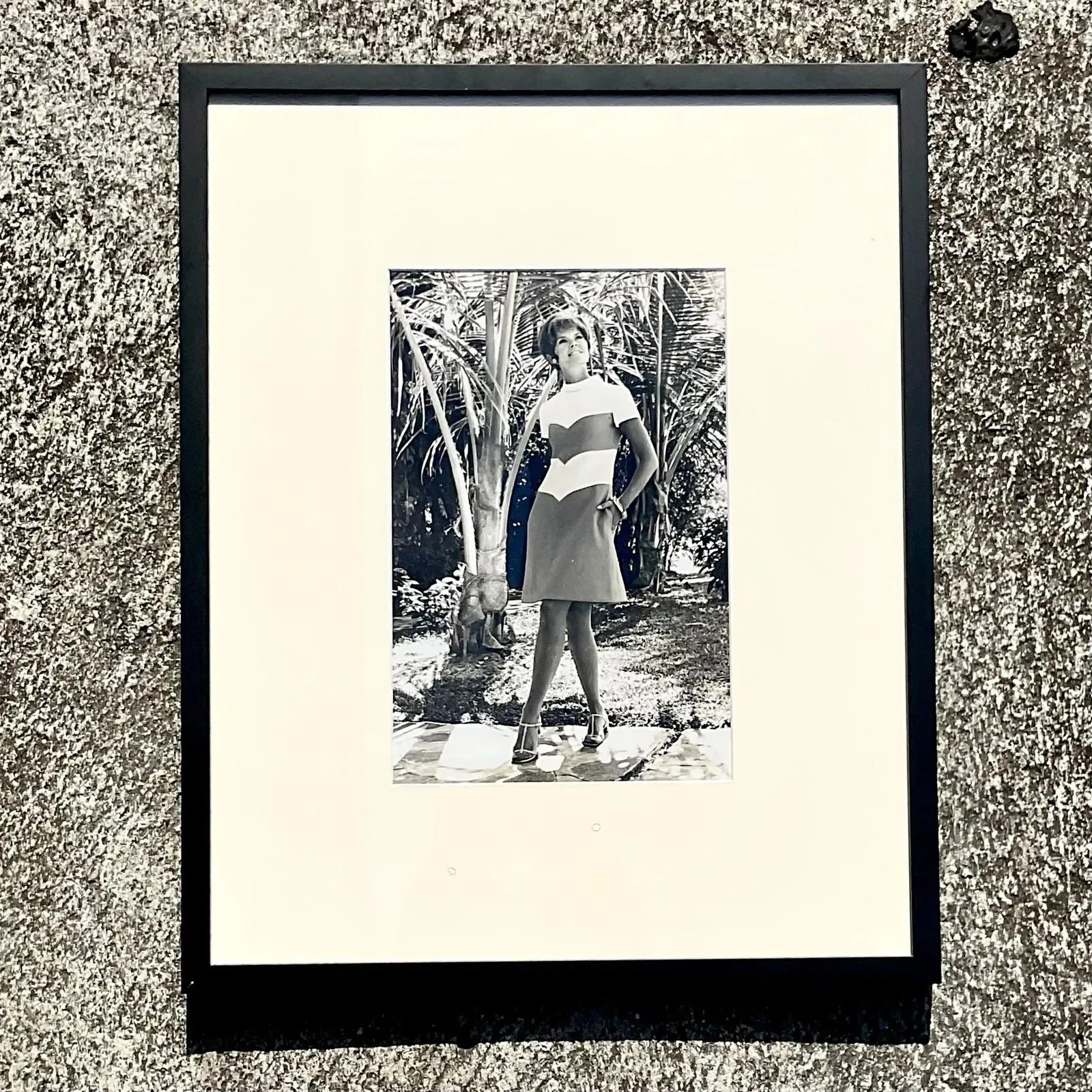 Vintage Boho Black and White 70s Fashion Photograph — additional photo 3
