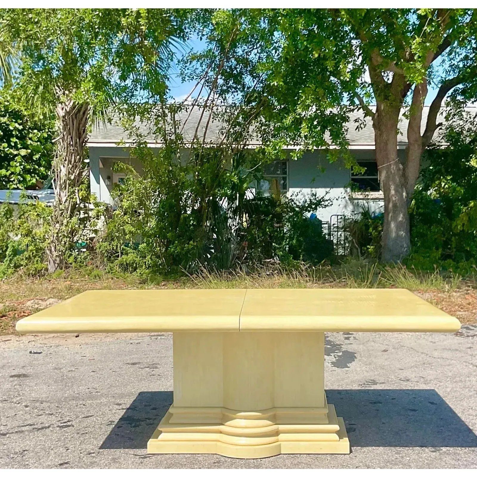 Late 20th Century Vintage Regency Tessellated Bone Dining Table — additional photo 2