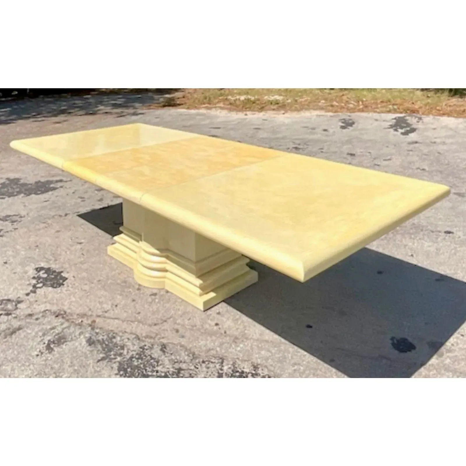 Late 20th Century Vintage Regency Tessellated Bone Dining Table — additional photo 3