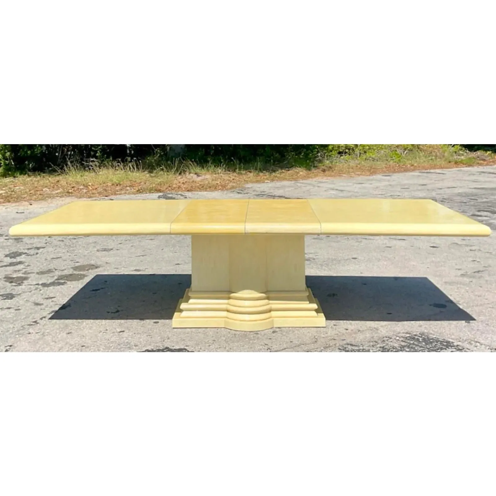 Late 20th Century Vintage Regency Tessellated Bone Dining Table — additional photo 4