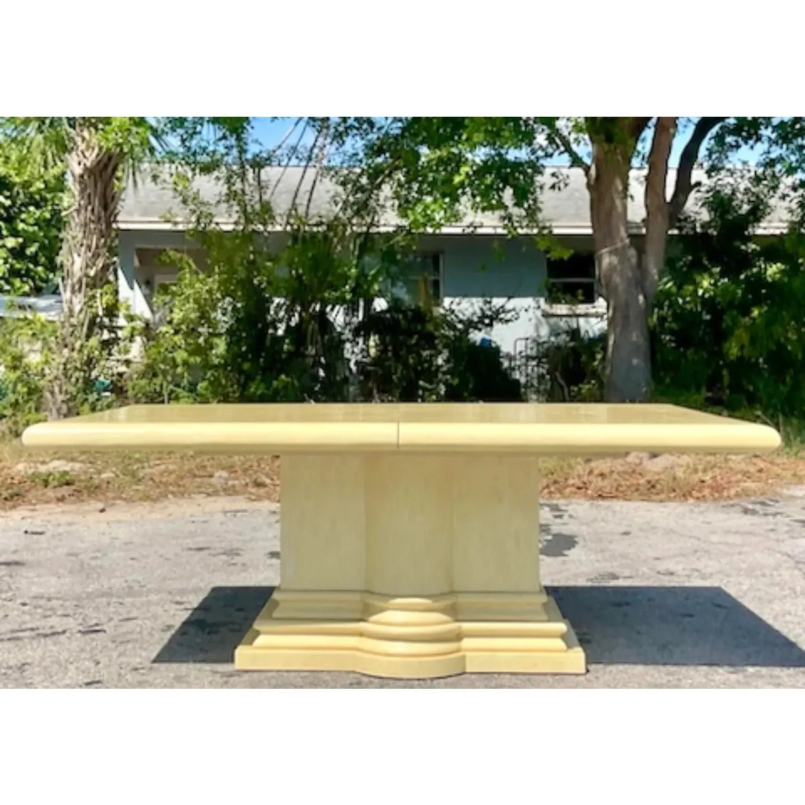 Late 20th Century Vintage Regency Tessellated Bone Dining Table — additional photo 5