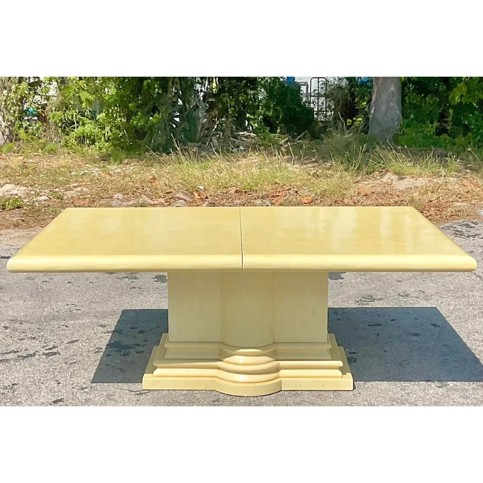 Late 20th Century Vintage Regency Tessellated Bone Dining Table — additional photo 6