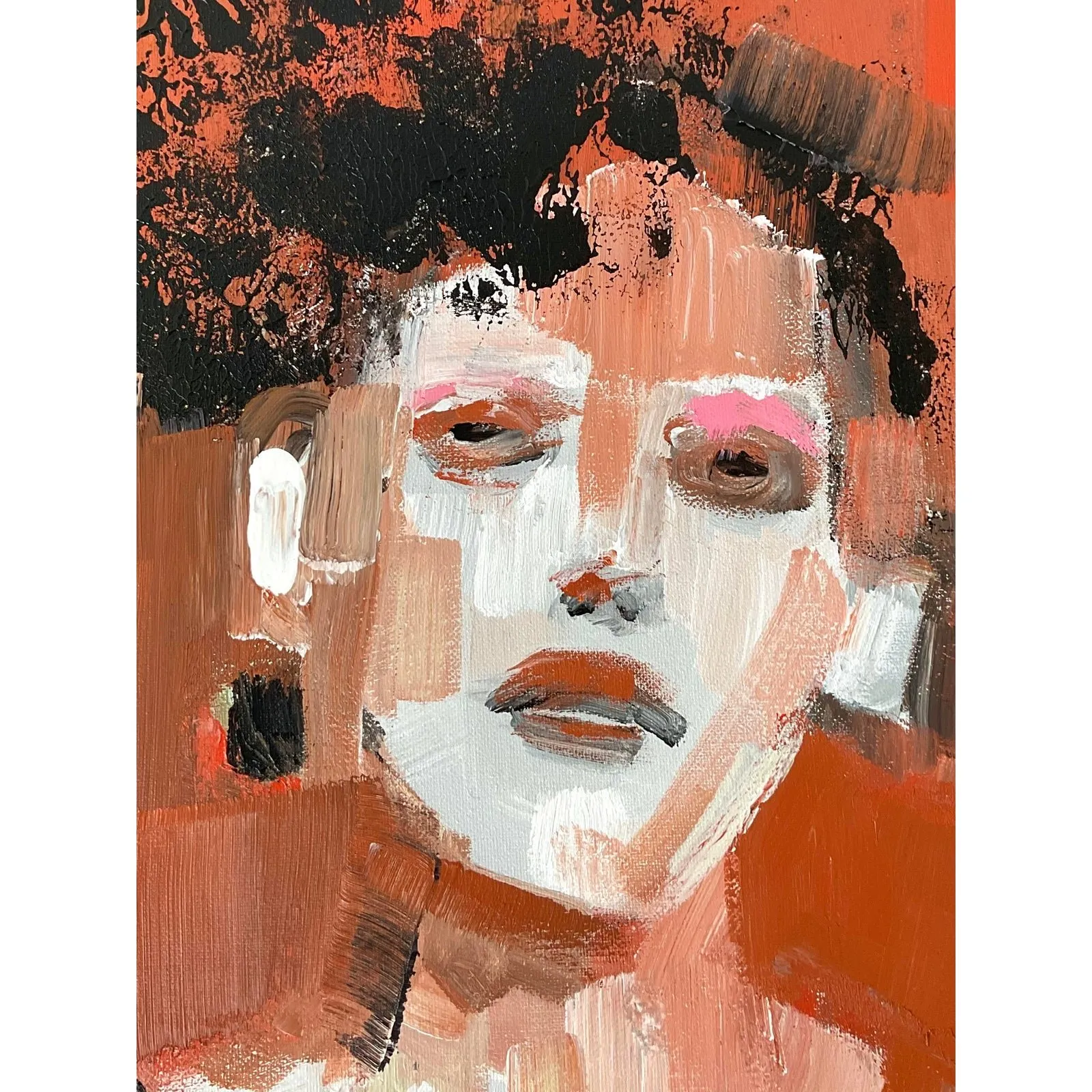 Vintage Original Abstract Expressionist Portrait — additional photo 4
