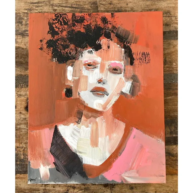 Vintage Original Abstract Expressionist Portrait — additional photo 5