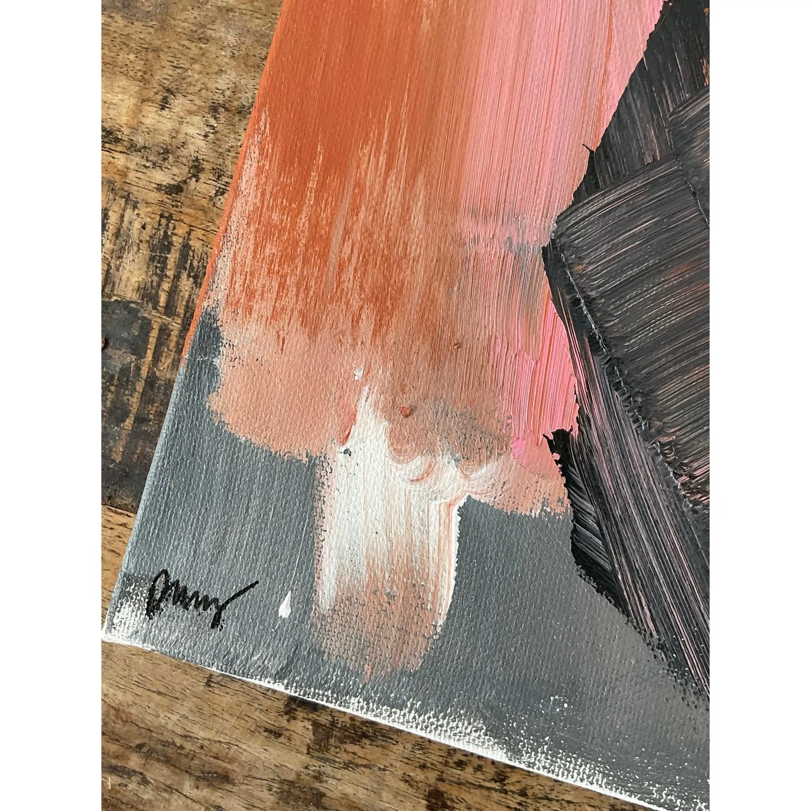 Vintage Original Abstract Expressionist Portrait — additional photo 6