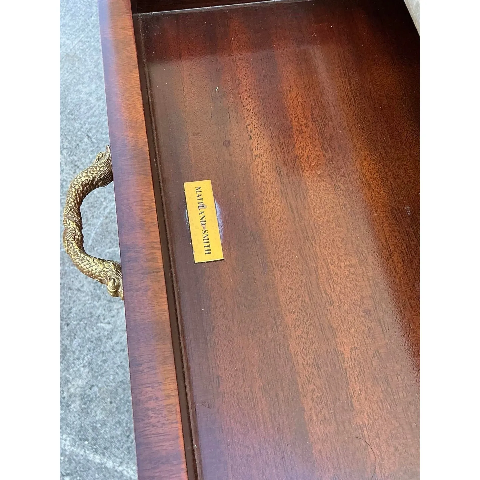 Vintage Maitland Smith Silver Koi Console Table — additional photo 7
