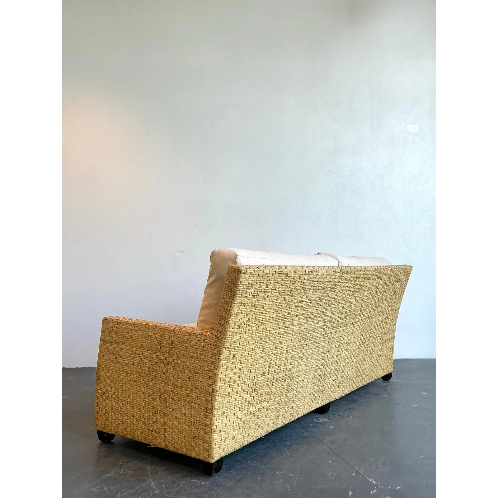 Vintage McGuire Woven Rattan Sofa — additional photo 4