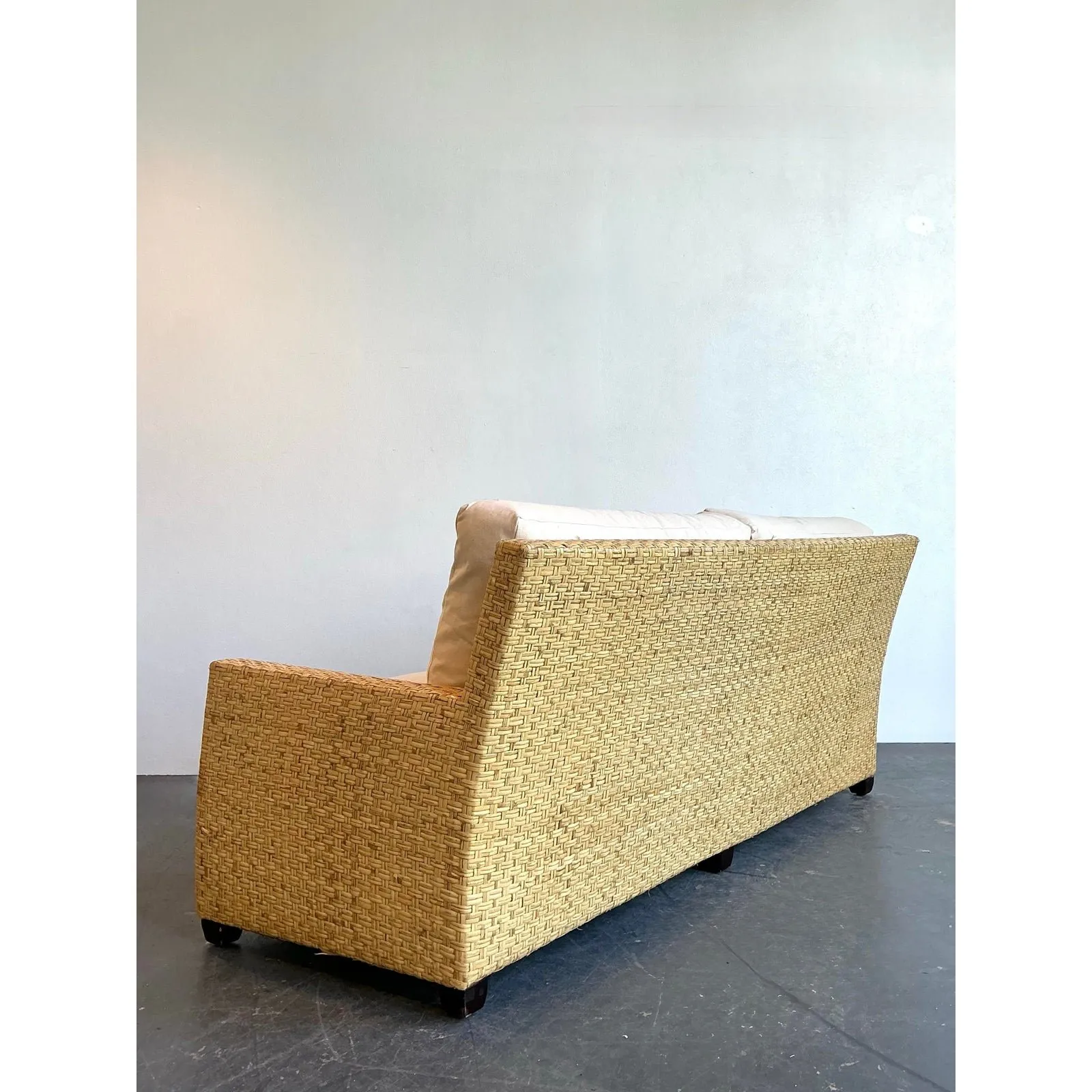 Vintage McGuire Woven Rattan Sofa — additional photo 7