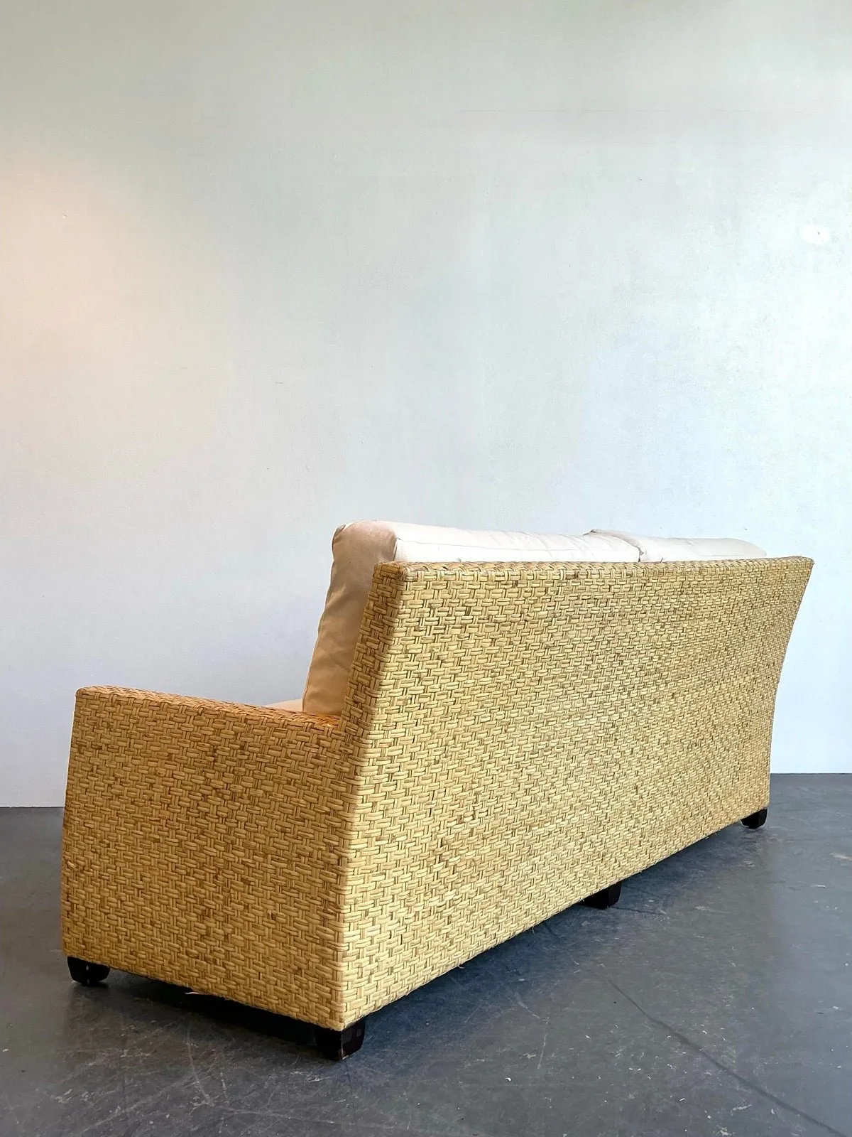 Vintage McGuire Woven Rattan Sofa — additional photo 6