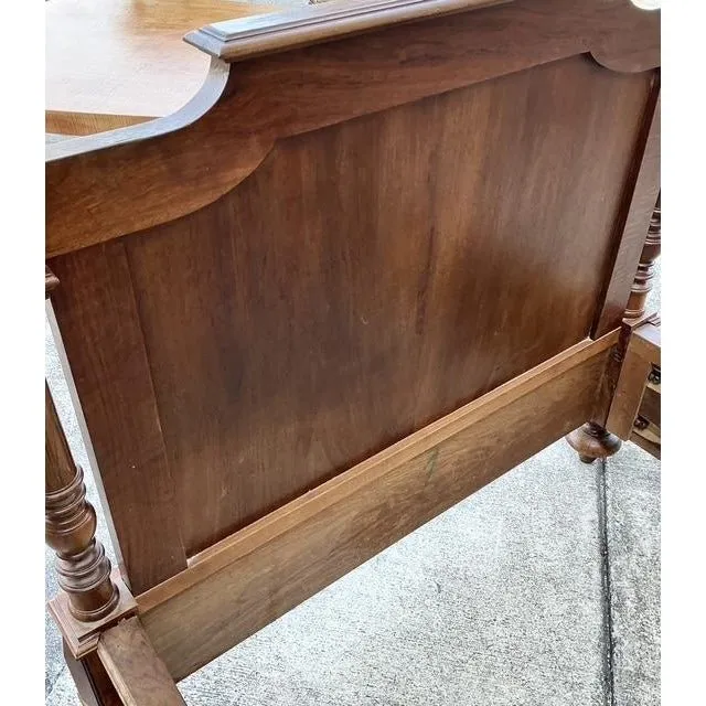 Vintage Eastlake Carved Wood Twin Bed — additional photo 1