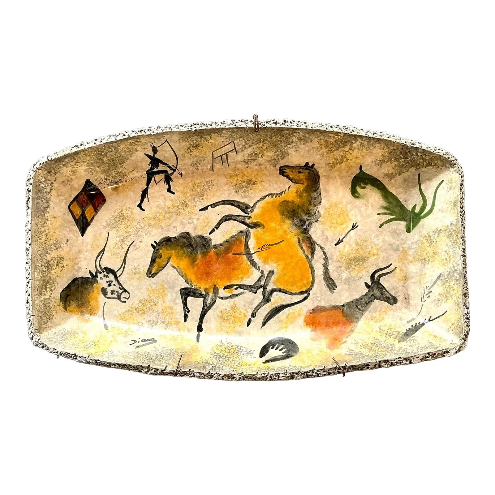 Vintage Lascaux Cave Painting Bowl — additional photo 1