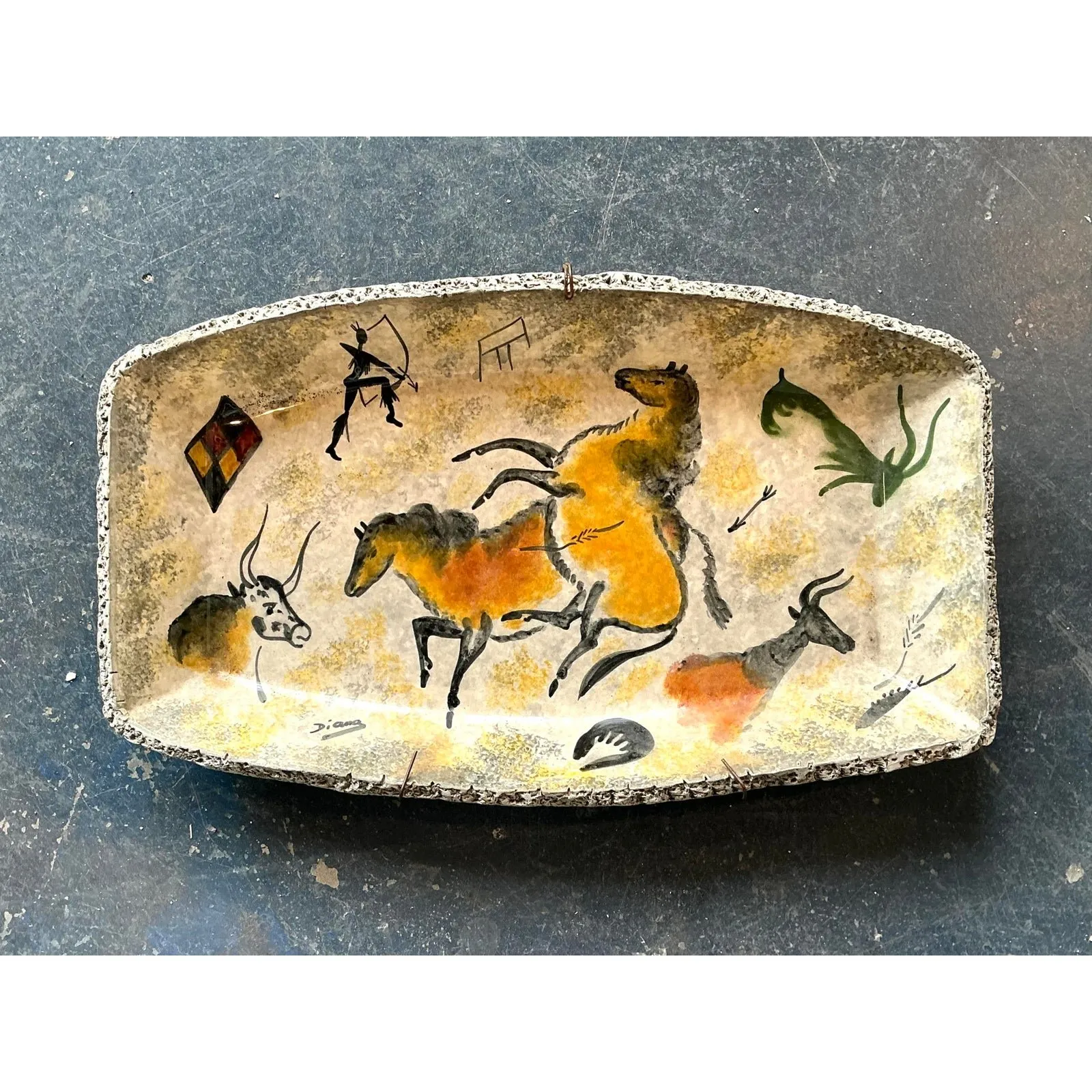 Vintage Lascaux Cave Painting Bowl — additional photo 2
