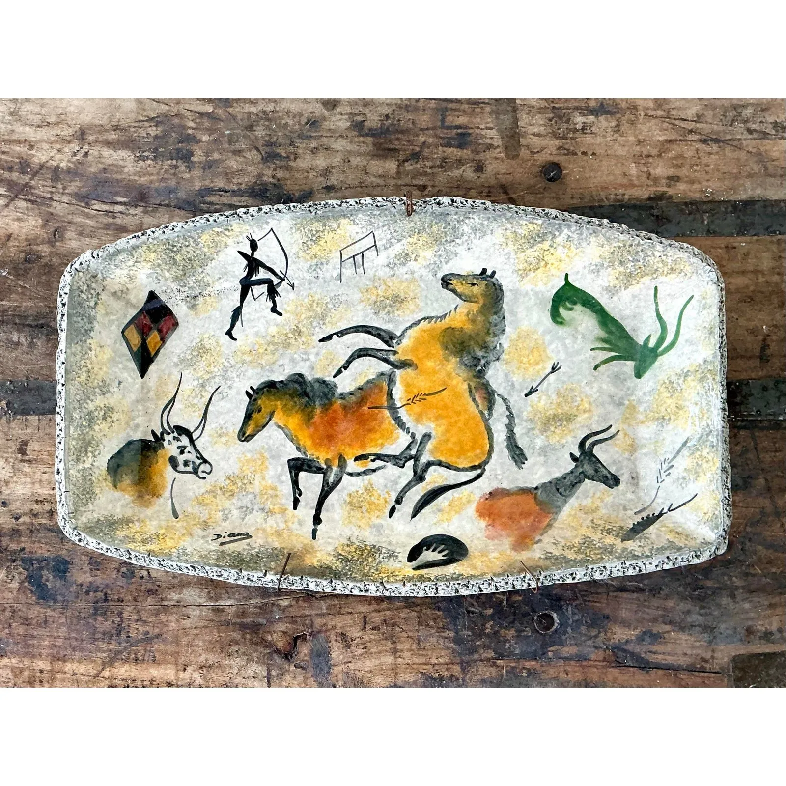 Vintage Lascaux Cave Painting Bowl — additional photo 4