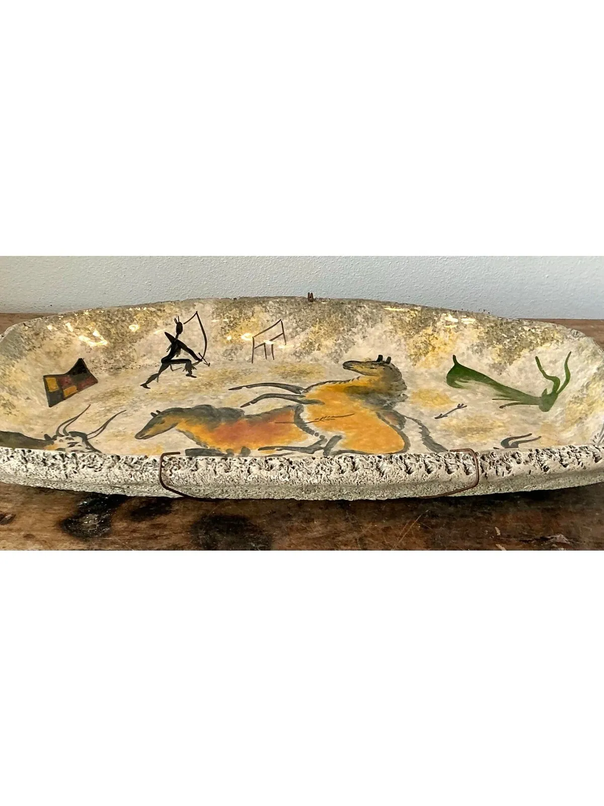 Vintage Lascaux Cave Painting Bowl — additional photo 4