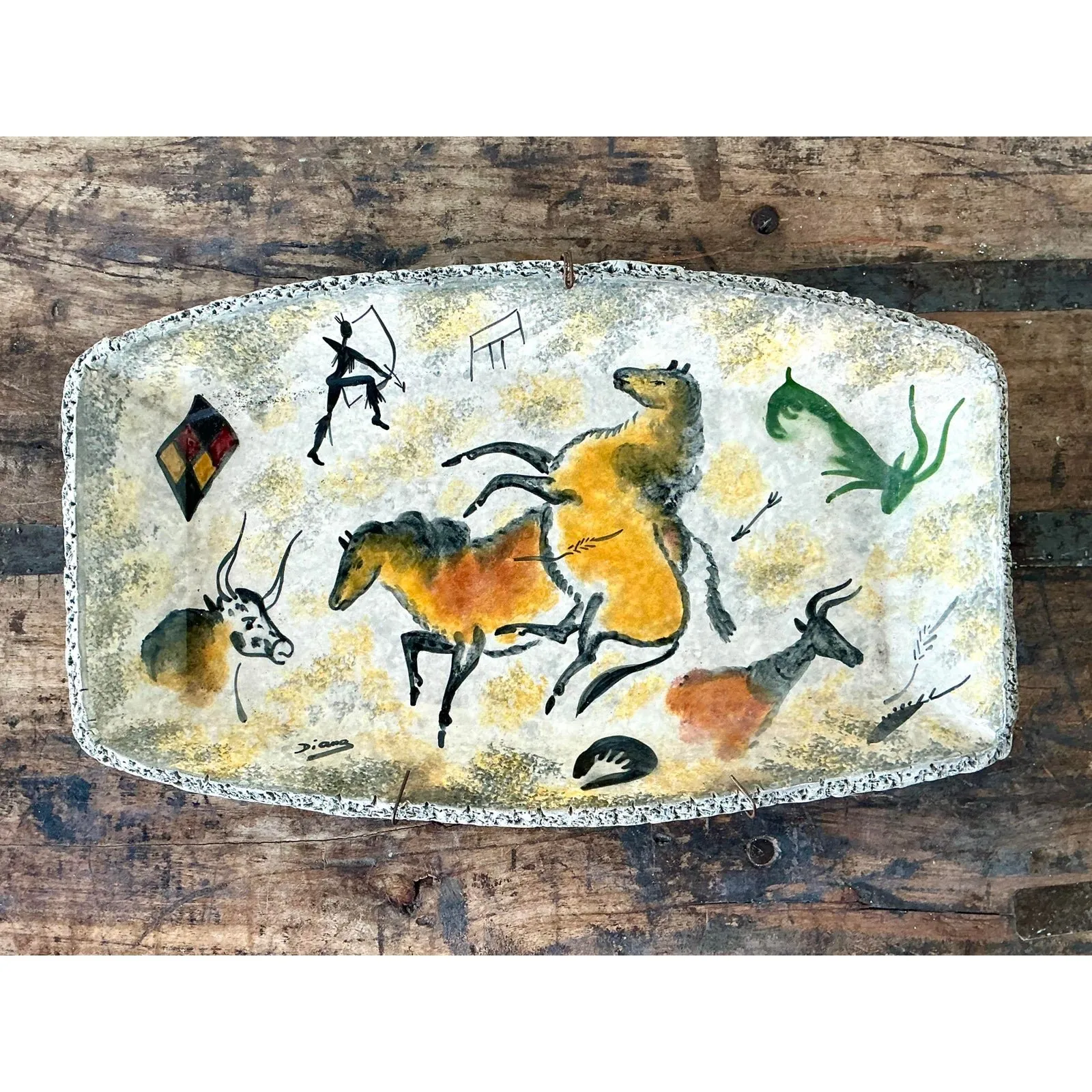 Vintage Lascaux Cave Painting Bowl — additional photo 6
