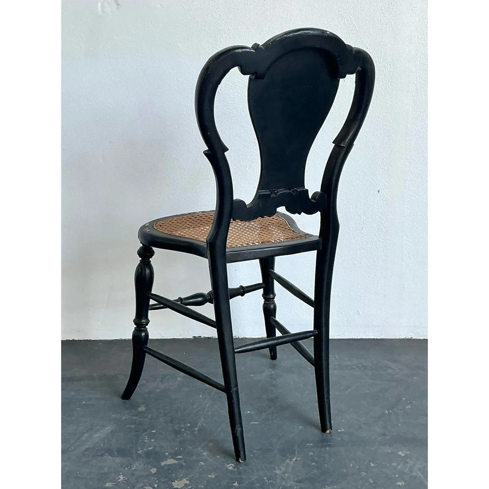 Vintage Paper Mache Inlay Chair - Shell, 17.5W x 33.25H — additional photo 6