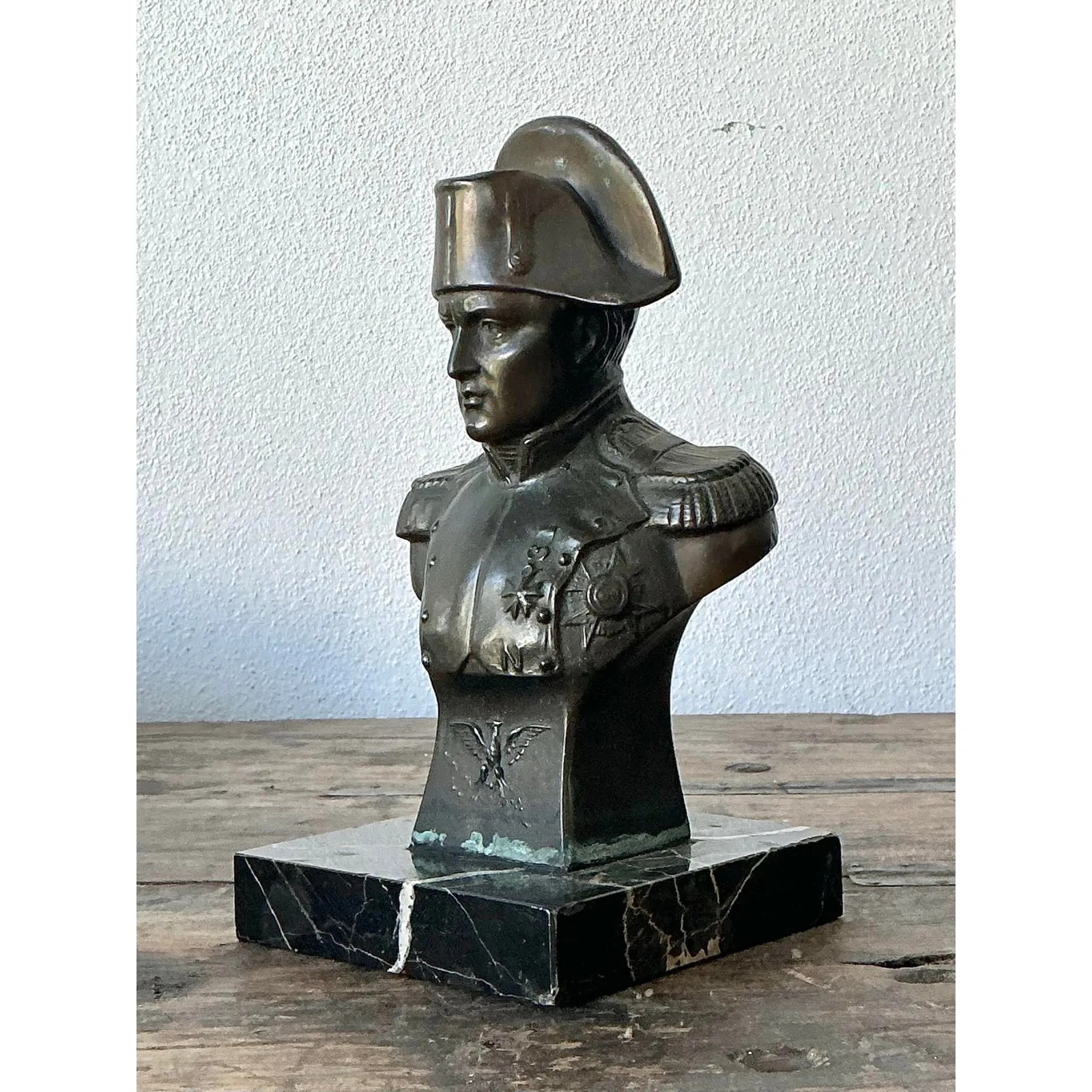 Vintage Patinated Bronze Bust of Napoleon — additional photo 2