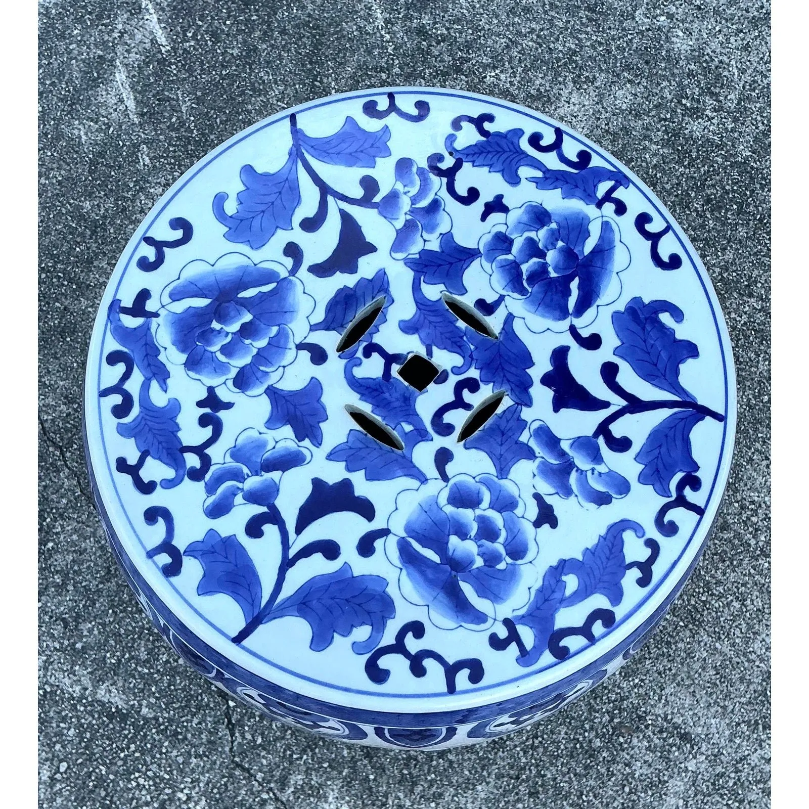 Vintage Asian Glazed Ceramic Garden Stool — additional photo 5