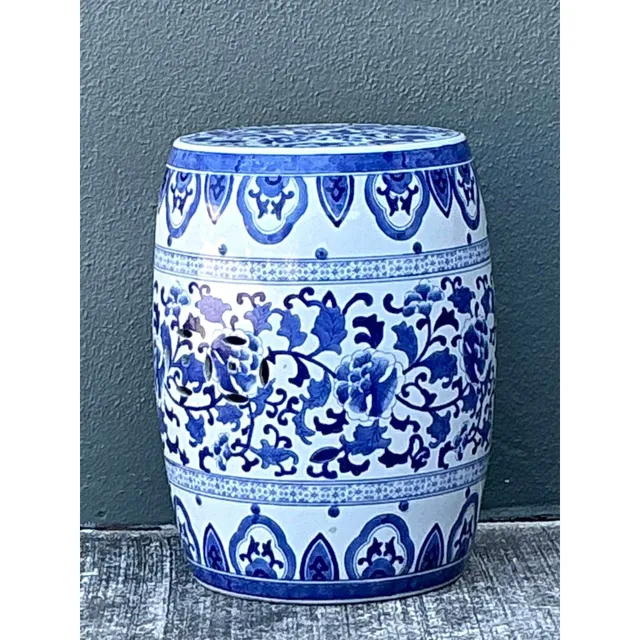 Vintage Asian Glazed Ceramic Garden Stool — additional photo 4