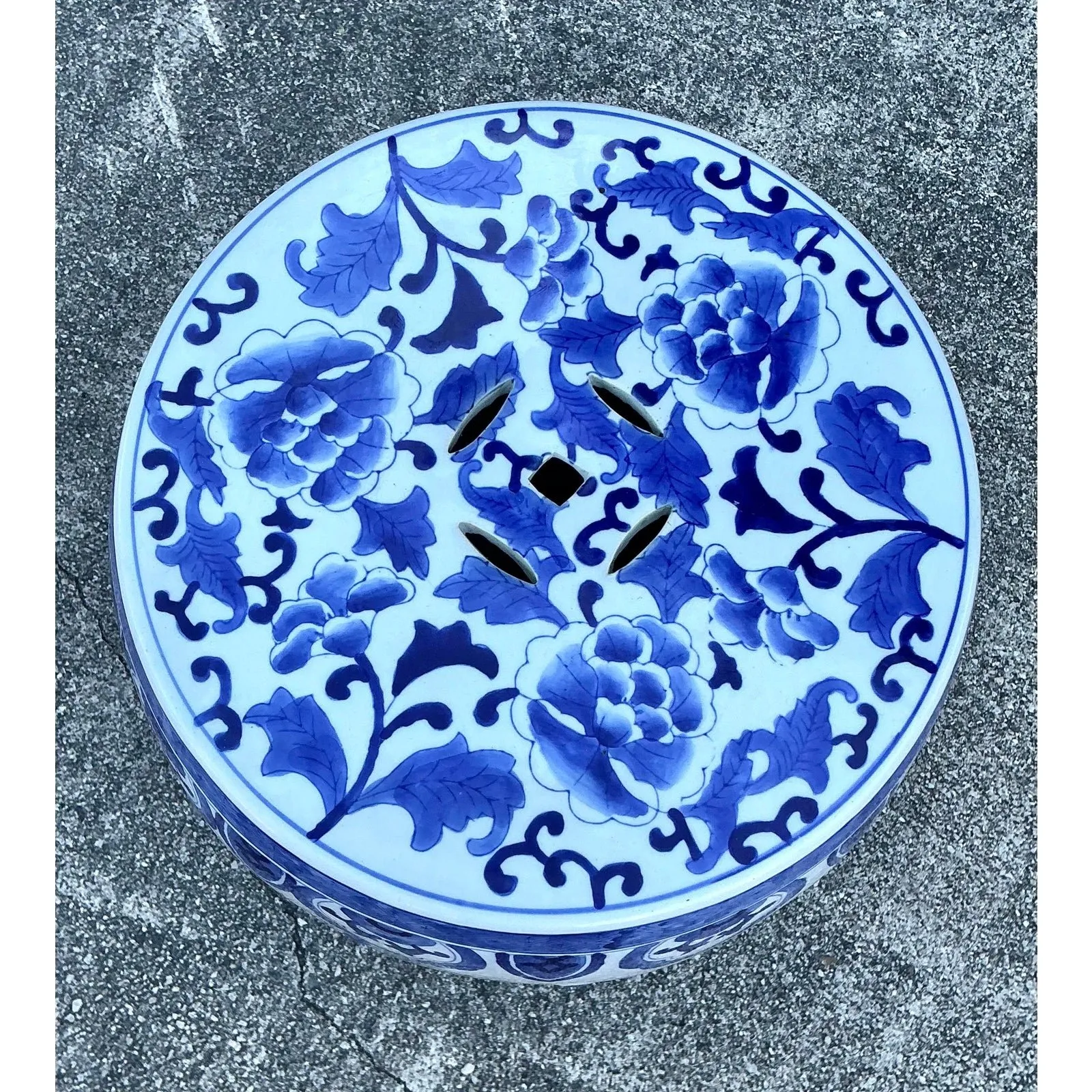 Vintage Asian Glazed Ceramic Garden Stool — additional photo 6