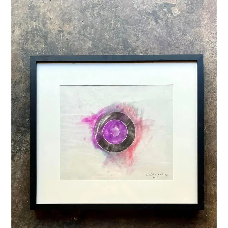 Vintage Boho Original Pastel Geometric Abstract on Paper — additional photo 3
