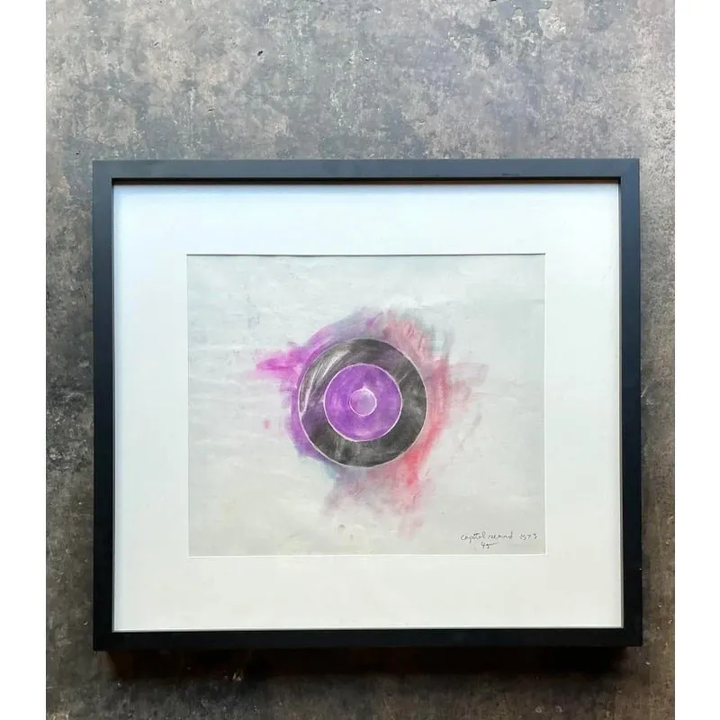 Vintage Boho Original Pastel Geometric Abstract on Paper — additional photo 5