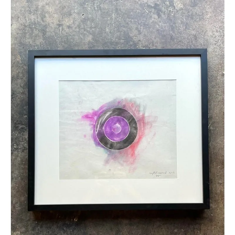 Vintage Boho Original Pastel Geometric Abstract on Paper — additional photo 6