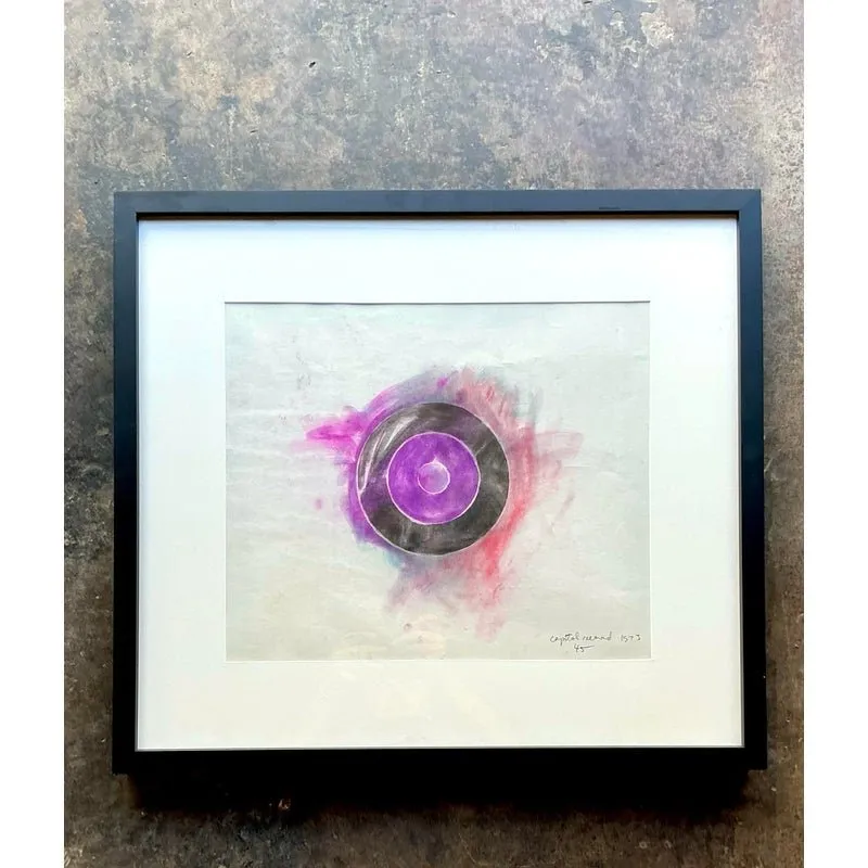 Vintage Boho Original Pastel Geometric Abstract on Paper — additional photo 8