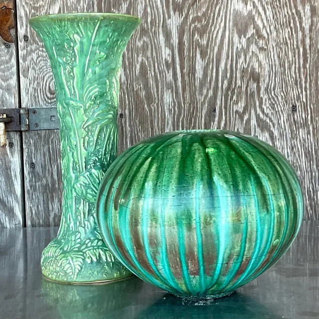 Vintage Boho Weller Pottery Tall Vase — additional photo 7