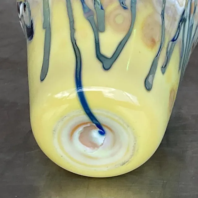 Vintage Boho Abstract Art Glass Vase — additional photo 2