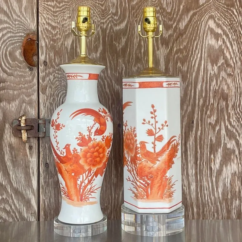 Vintage Regency Chinoiserie Lamps - Vintage Regency Chinoiserie Lamps - Set of TwoSet of Two