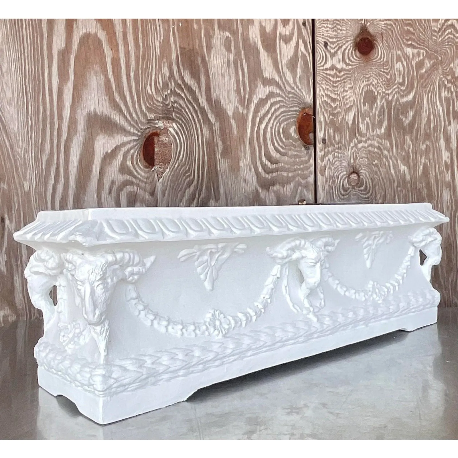 Vintage Boho Ram’s Head Planter Box — additional photo 1