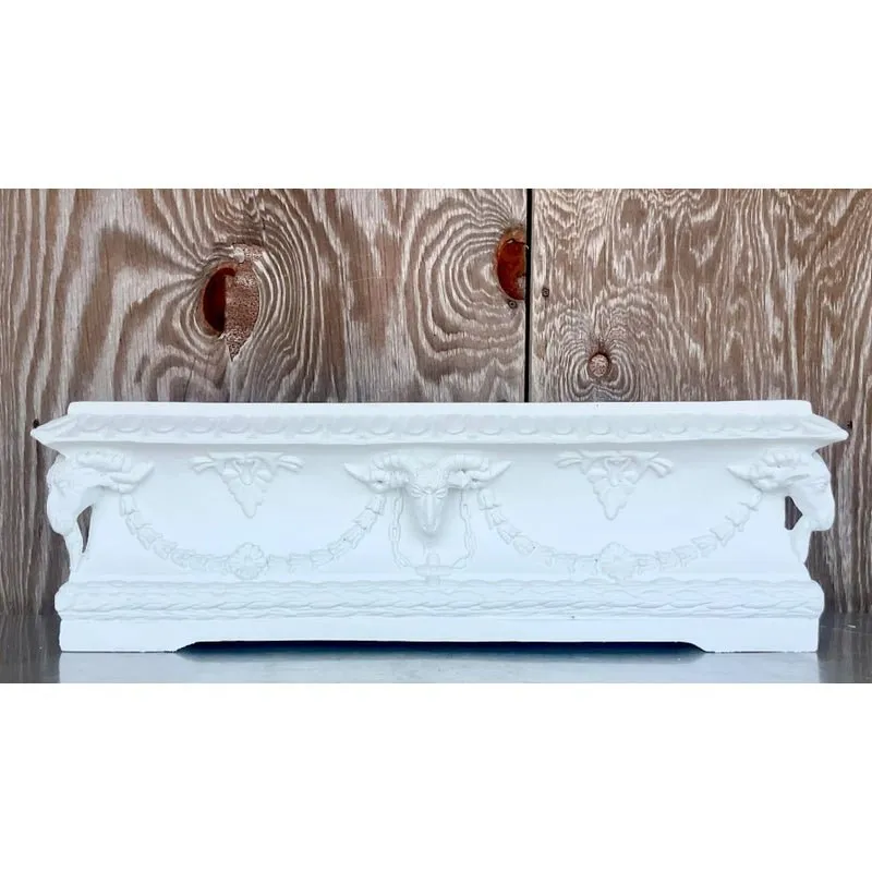 Vintage Boho Ram’s Head Planter Box — additional photo 1
