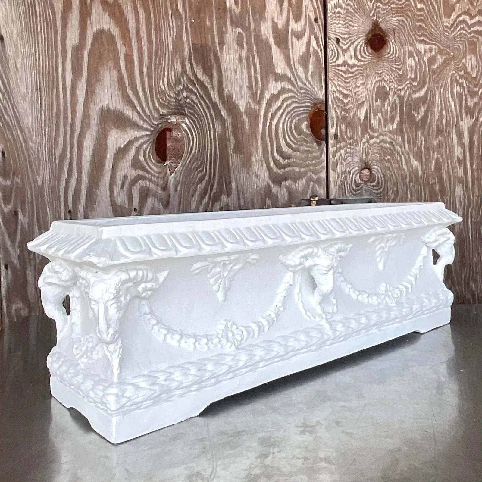 Vintage Boho Ram’s Head Planter Box — additional photo 4