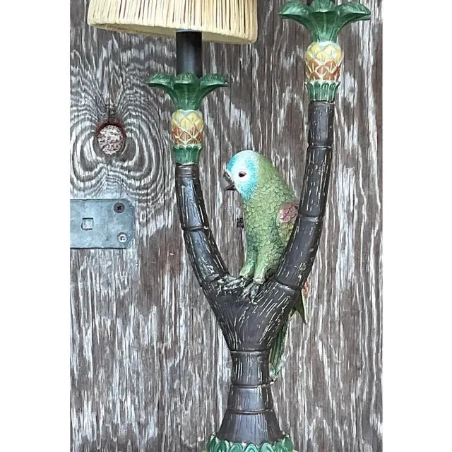 Vintage Boho Happy Parakeet Lamp — additional photo 3