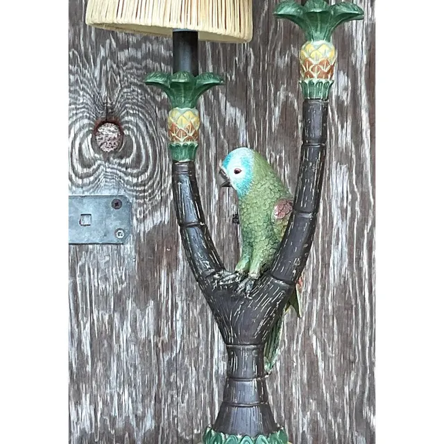 Vintage Boho Happy Parakeet Lamp — additional photo 4