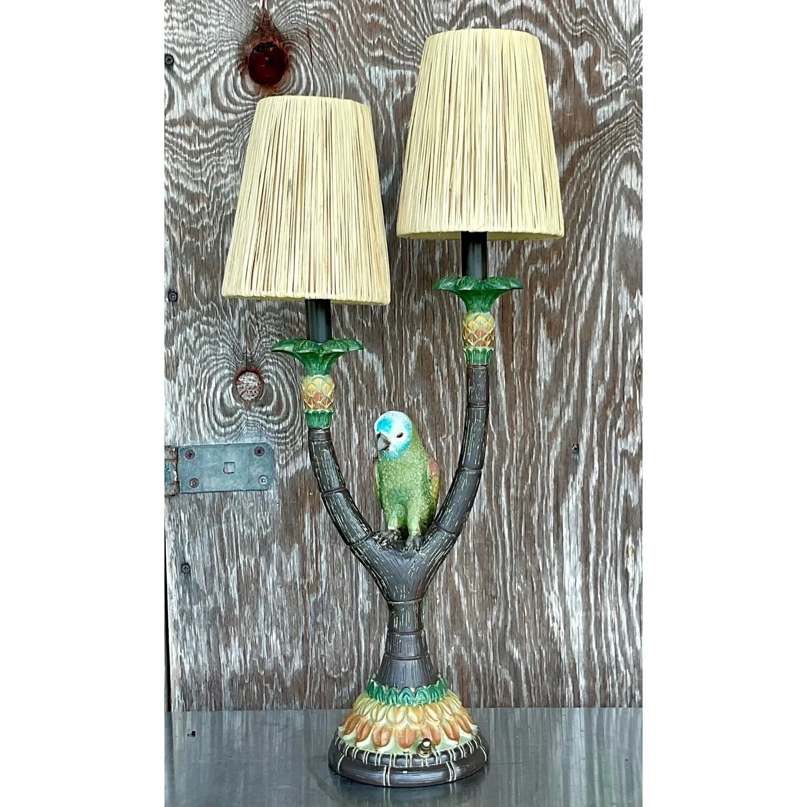 Vintage Boho Happy Parakeet Lamp — additional photo 7
