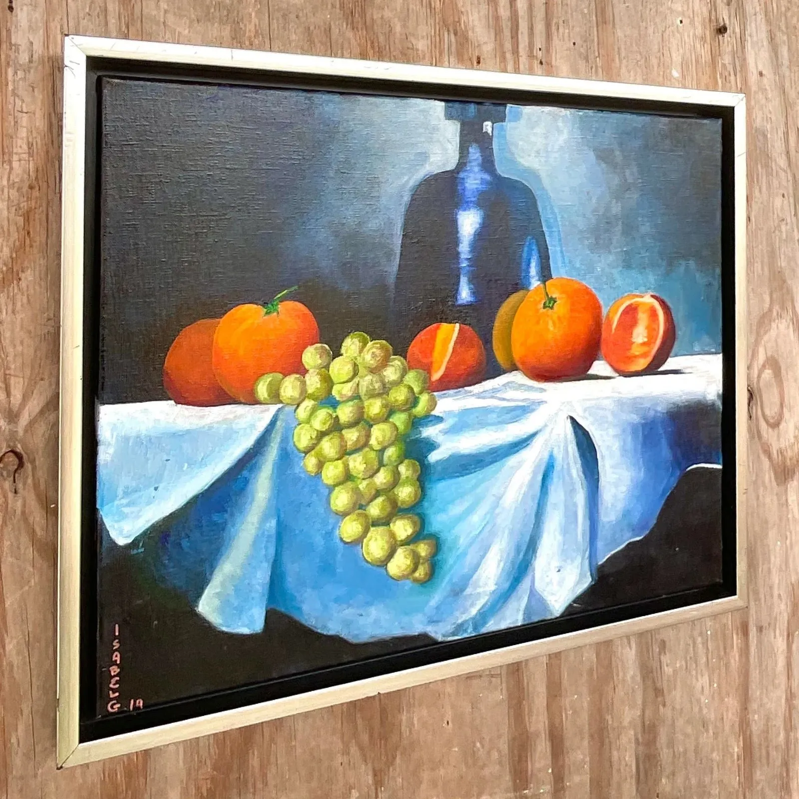 Vintage Boho Signed Original Oil Painting, Still Life on Canvas — additional photo 8