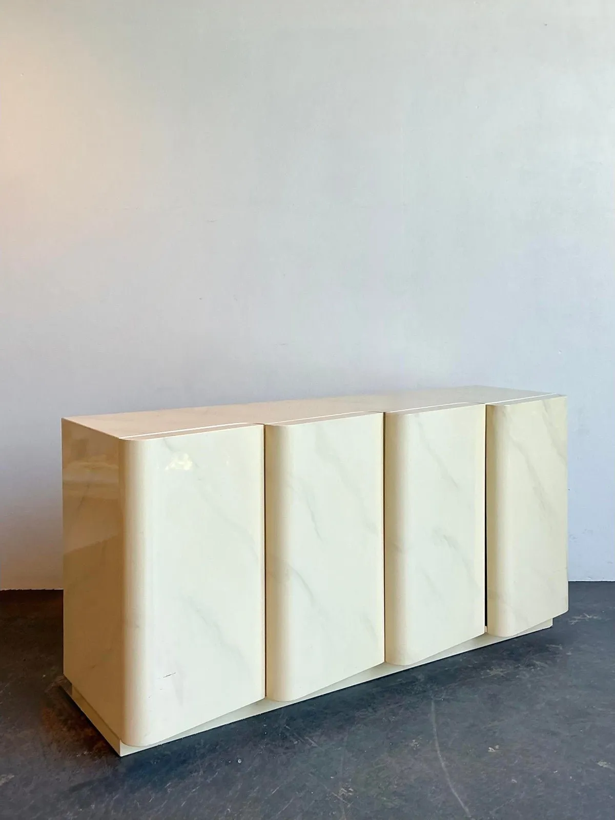 Vintage Postmodern Wave Front Credenza — additional photo 1