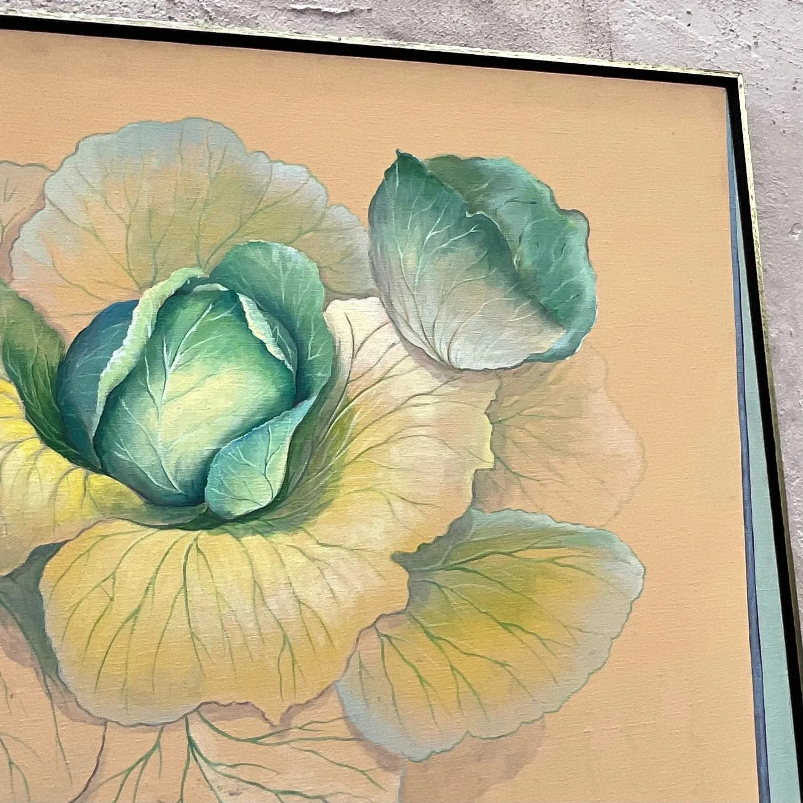 Vintage Boho Signed Original Oil Still Life on Canvas — additional photo 4