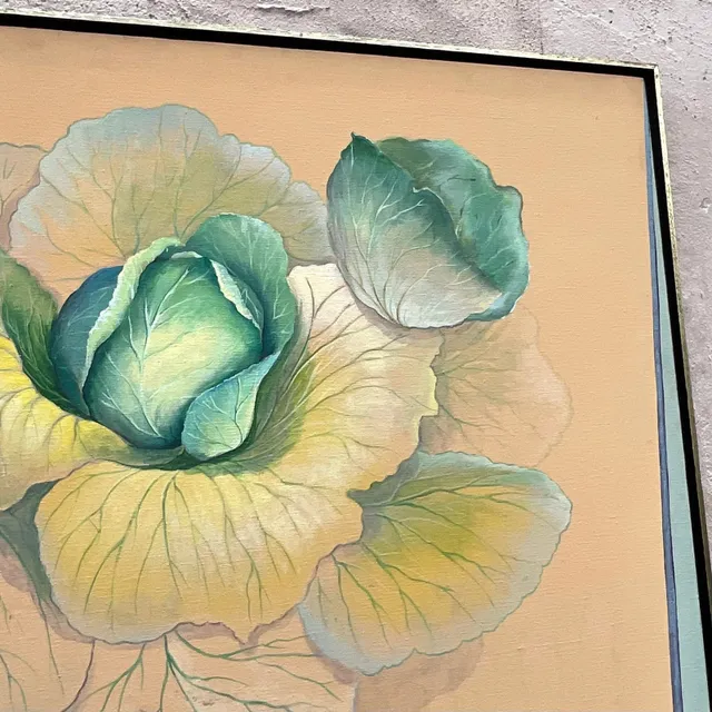 Vintage Boho Signed Original Oil Still Life on Canvas — additional photo 4