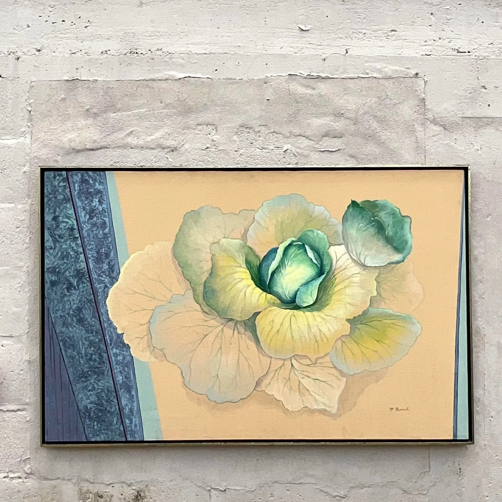 Vintage Boho Signed Original Oil Still Life on Canvas — additional photo 5