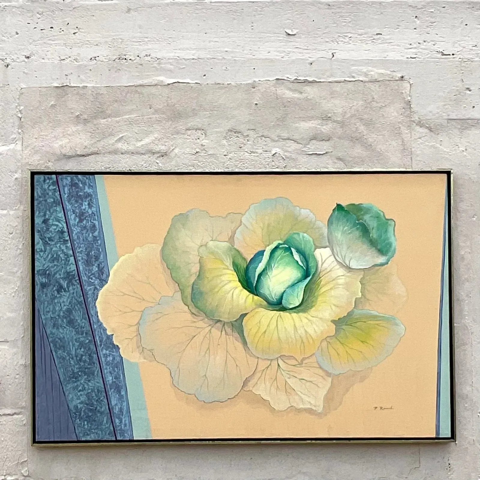 Vintage Boho Signed Original Oil Still Life on Canvas — additional photo 8