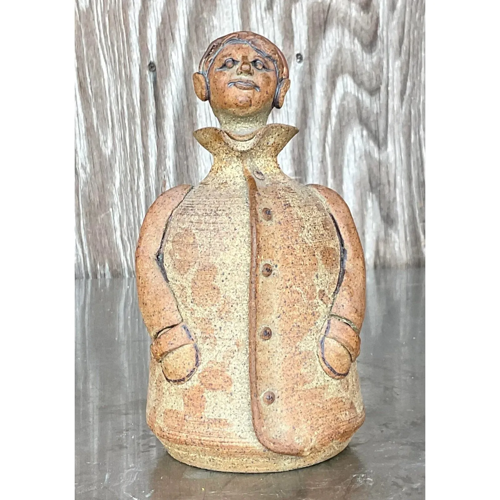 Vintage Boho Studio Pottery Decanter — additional photo 2